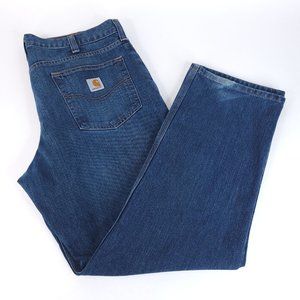 Carhartt Jeans Mens Size 36 x 30 Medium Wash 101483-966 Relaxed Fit Straight Leg